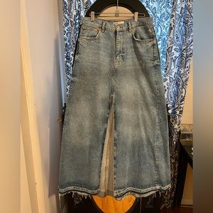 Zara maxi long denim skirt